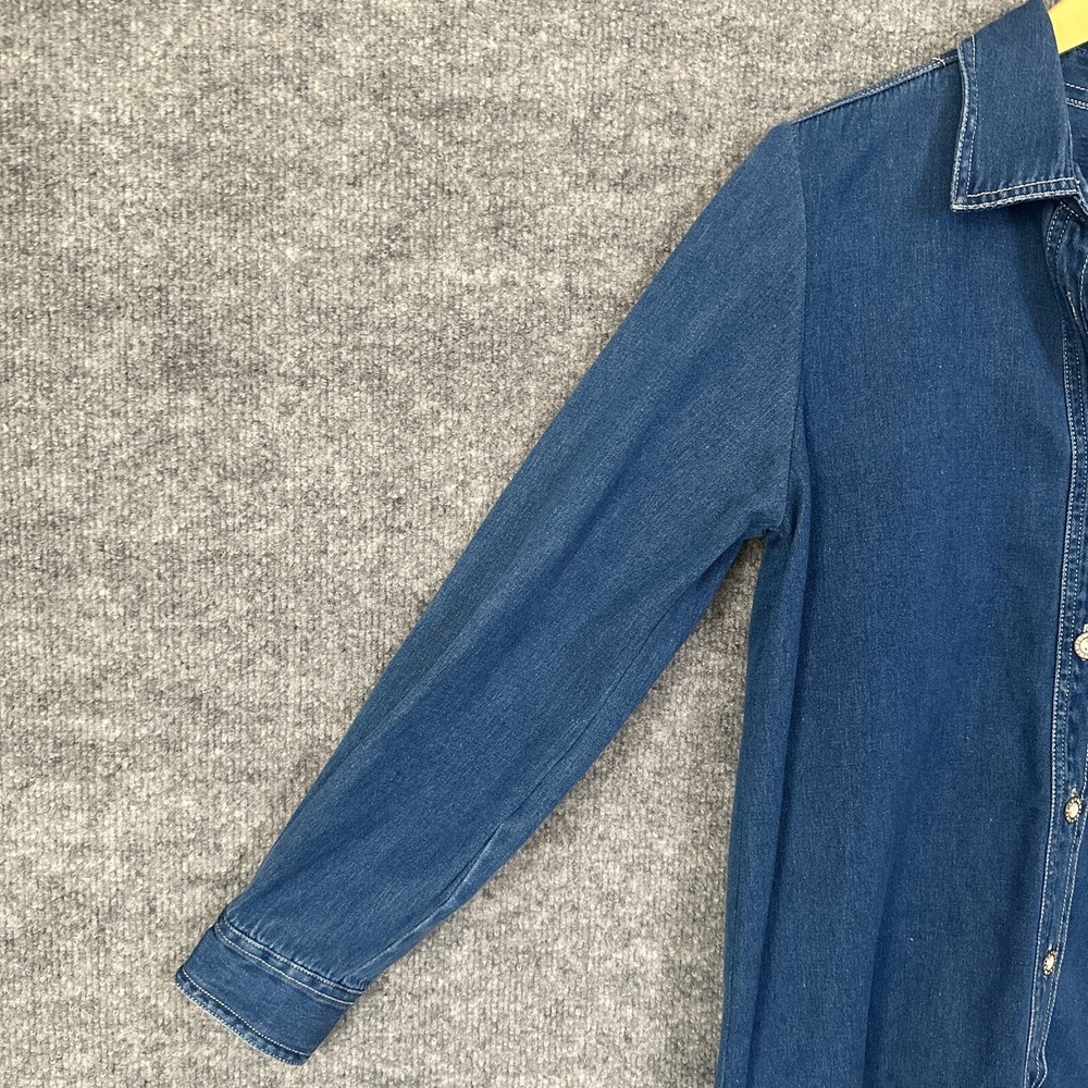Urban Renewal Vintage Shirt Womens‎ S /XS  Blue Prairie Casual Boho Denim Top - Picture 9 of 14